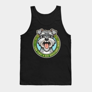 Lick First Miniature Schnauzer Design Tank Top